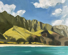 Load image into Gallery viewer, &quot;Na Pali Coast&quot; 8&#39; x 10&quot; oil on panel (framed)
