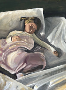 "Sleeping In" 12" x 16" oil