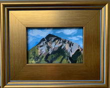 Load image into Gallery viewer, &quot;Mt Olympus: view from Henrie&#39;s Cleaners&quot; 4&quot;x6&quot; acrylic on paper
