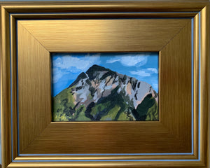 "Mt Olympus: view from Henrie's Cleaners" 4"x6" acrylic on paper