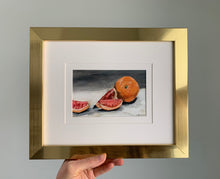 Load image into Gallery viewer, &quot;Cora Cora Orange 1&quot;  Framed 4&quot; x 6&quot; Acrylic on Paper.
